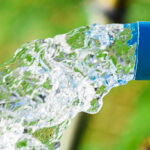 Blue pump pipe water flow equipment agriculture